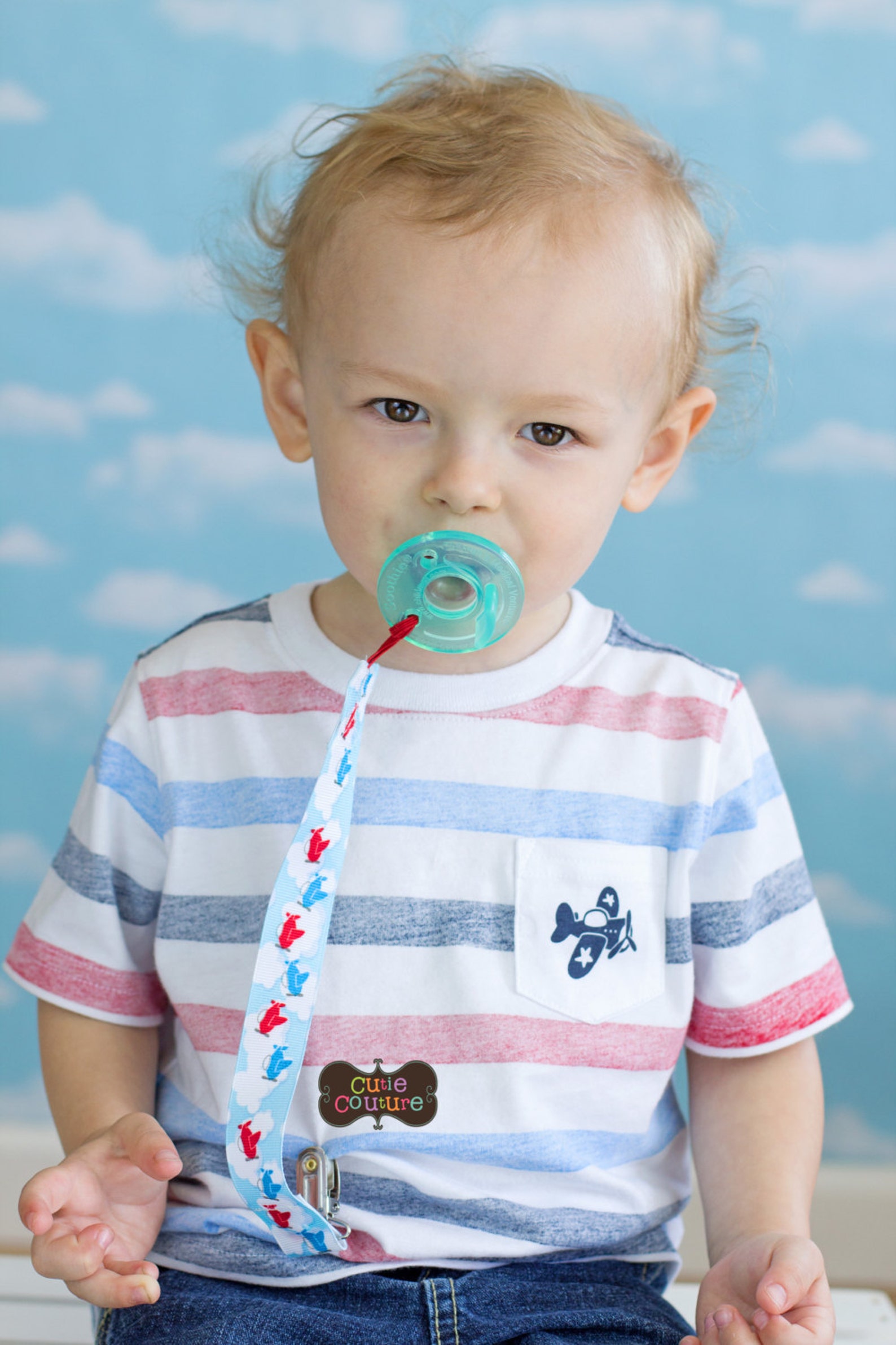 Boutique StylePacifier ClipBaby Boy Pacifier ClipUniversal Etsy