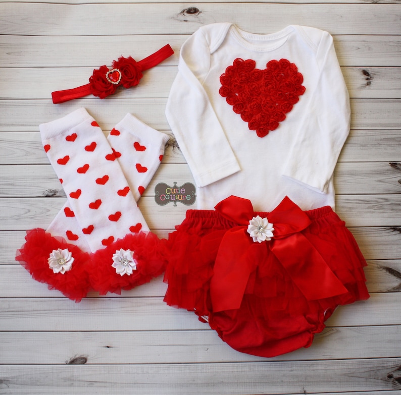 BABY GIRL 1st VALENTINE Set-Valentine's Day Baby Outfit-Heart Outfit-my first valentines outfit-heart leg warmers-red-photo prop-Valentine