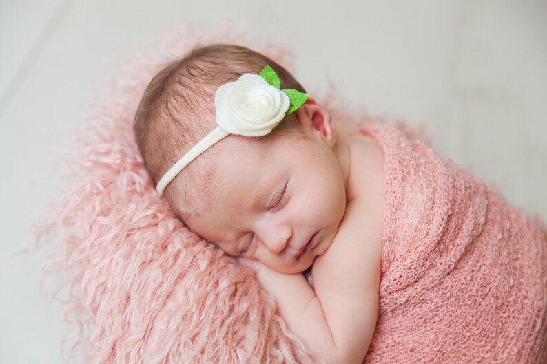 white headband for baby girl