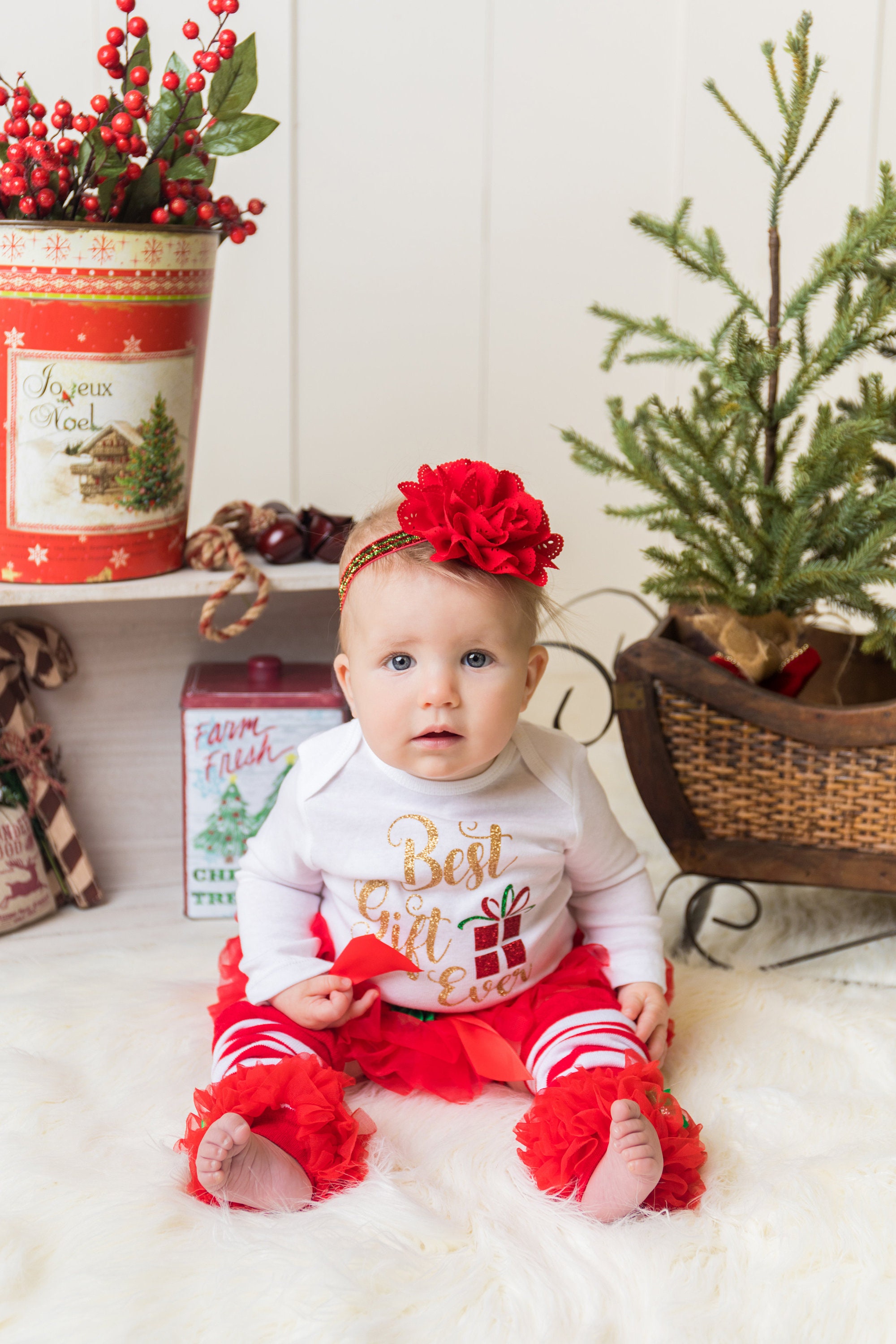 BABY FIRST CHRISTMAS-Best Gift Ever-Christmas Leg warmers | Etsy