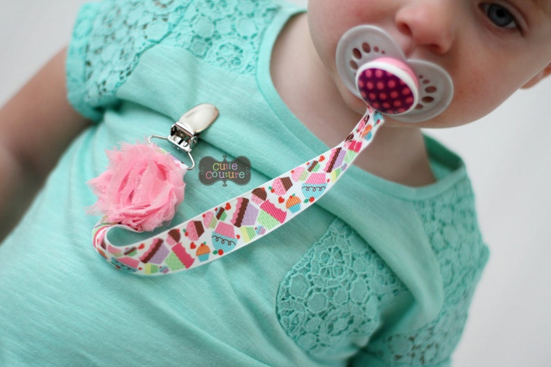 Boutique StylePacifier ClipBaby Girl Pacifier ClipUniversal Etsy