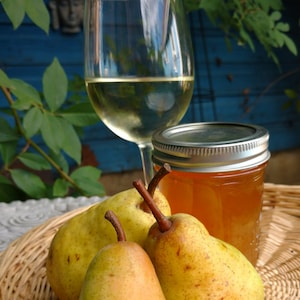 Chardonnay and Pear Jam, 8 oz jar,  Willamette Valley, Oregon, Pacific Northwest