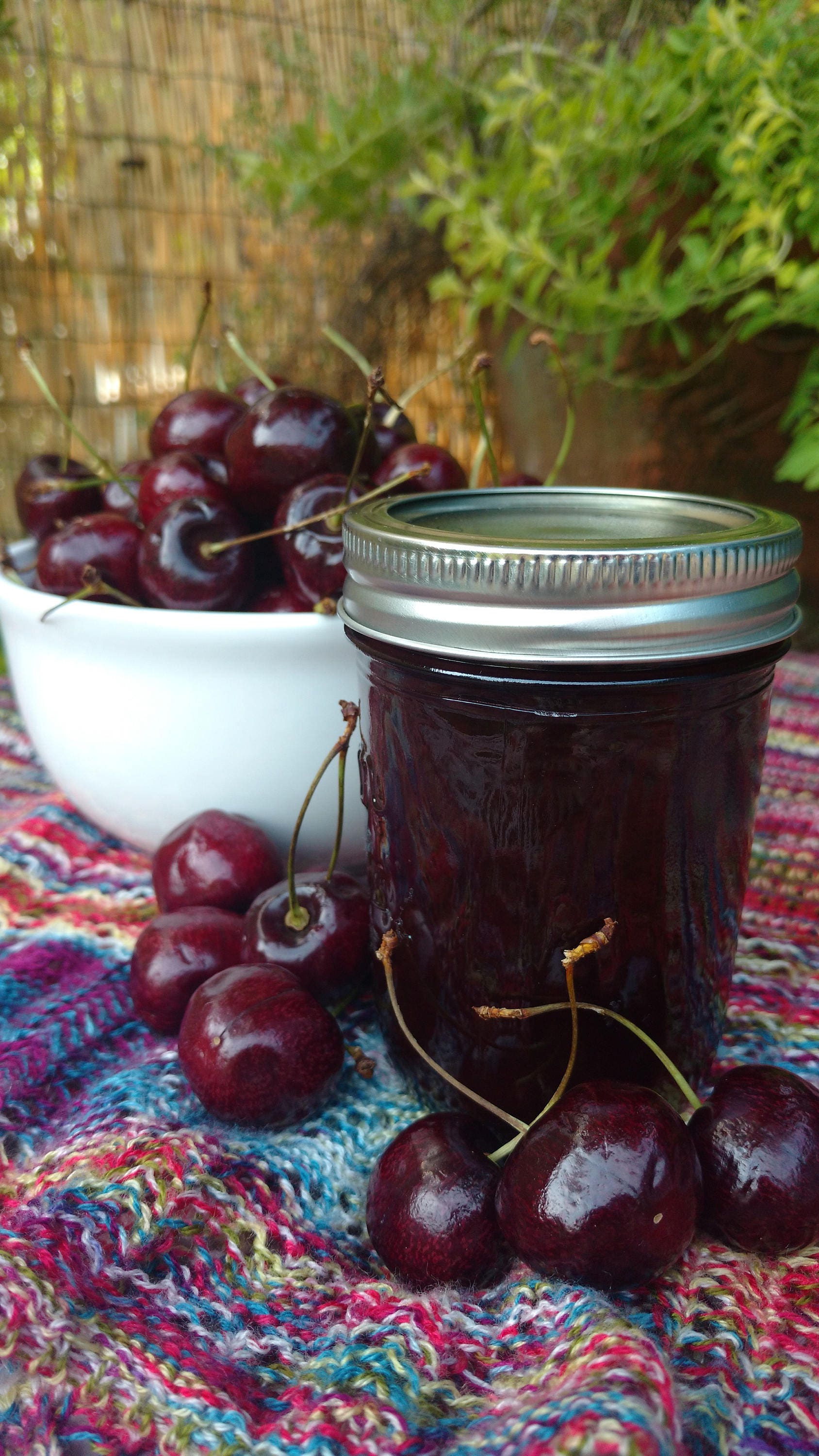 Black Cherry and Almond Jam, Naturally Grown, 8 Oz Jar, Oregon, Pacific ...