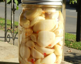 Organic Pickled Garlic, Oregon, Pacific Northwest