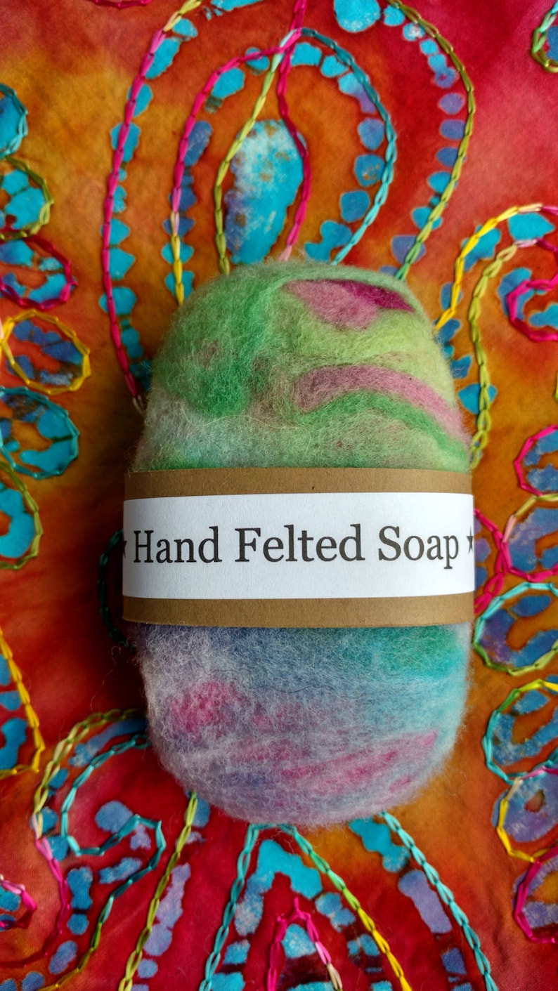 Felted soap, one bar, hand felted soap, Oregon, Pacific Northwest Bild 1