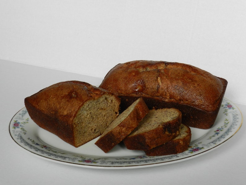 Banana Bread, 2 loaves, Homestyle, Classic Comfort Food, Made to Order, with or without nuts image 1