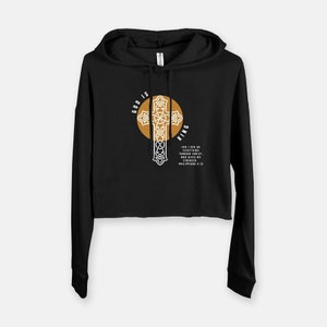 Damen Cropped Sweatshirt God Is King Indep. Trading Co AFX64CRP