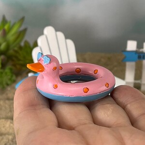 Miniature Adirondack Chair, Miniature Pool Floaty, Miniature Noodle, Miniature Beach Ball, Miniature Bucket and Spade/Rake Picket Fence Sign