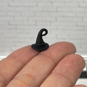 Miniature Witch Hat Wizard, Micro Mini Dollhouse decor, Fairy Garden Accessories, Halloween Decor, Diorama Craft Supplies, Shadow Box Supply