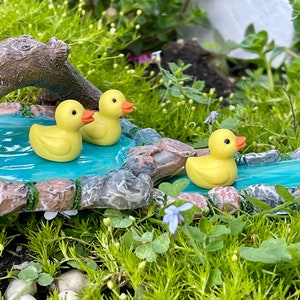 Miniature Rubber Duck, Craft Supply, Dollhouse Miniature Figurine, Micro Mini Ducky, Diorama Figure, Fairy Garden Accessories