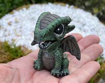 Miniature Dragon, Baby Dragon, Fairy Garden Accessories, Fantasy Garden, Terrarium Miniatures, Dragon Figurine