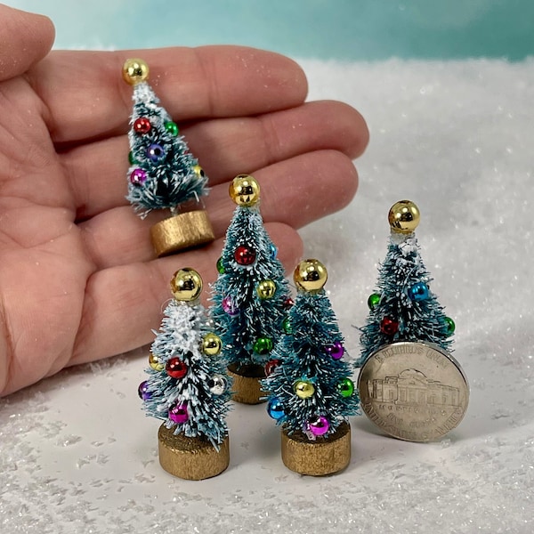 Miniature Christmas Tree, Teeny Tiny Christmas tree, Fairy Garden accessories, Table Top Christmas Tree for Dollhouse, Miniature xmas trees