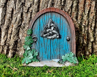 Miniature Fairy Door, Celtic Fairy Door, Irish Fairy Door, St. Patrick's Day, Leprechaun Door, Fairy Garden Accessory, Tiered Tray Accessory