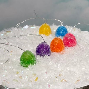 Gum Drop Candy Ornaments, Rainbow Faux Christmas Candy, Mini Ornament, Small Tree Ornament, Miniature Ornaments, Fake Candy, Embellishment