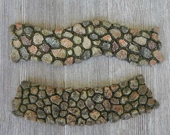 Fairy Garden Pathway, stone look, wavy or straight, sold separately, fairy garden accessory, miniature path for fairy garden