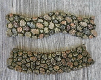 Fairy Garden Pathway, stone look, curved or straight, sold separately, fairy garden accessory, miniature path for fairy garden