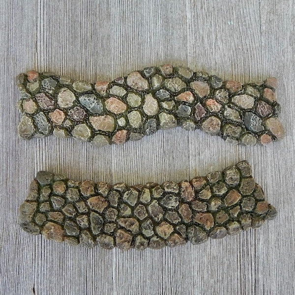 Fairy Garden Pathway, stone look, curved or straight, sold separately, fairy garden accessory, miniature path for fairy garden