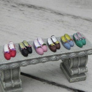 TINY Fairy Shoes ONE PAIR fairy garden accessories fairy slippers dollhouse supplies pixie shoes miniature garden accessory image 1