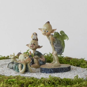 ONE Miniature Fairy Garden accessories Troll Pixie, accessories for miniature garden, terrarium supply, dragon, owl, miniatures for gardens
