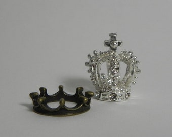 Miniature Crown, fairy tale garden supply, fairy garden accessories, craft supply, dollhouse miniature ONE