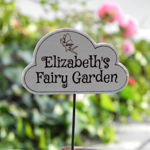 Personalized Fairy Garden Miniature Sign, Personalized Gift, Custom, Fairy Garden Miniatures, Fairy Garden Accessories For Indoor use only