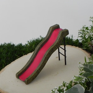 Miniature Slide, Fairy Garden Accessory, Terrarium Supply, Fairy Garden Playground, Dollhouse Miniature