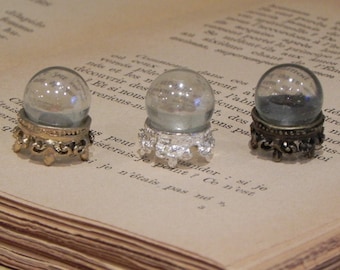 Miniature 'crystal' ball glass, fairy garden, dollhouse miniatures, mini accessories, fairy garden supply, handmade supply, gazing ball
