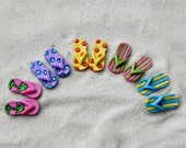 Miniature Flip Flops ONE PAIR - Fairy Garden supply - fairy shoes - beach garden supplies - fairy garden accessories