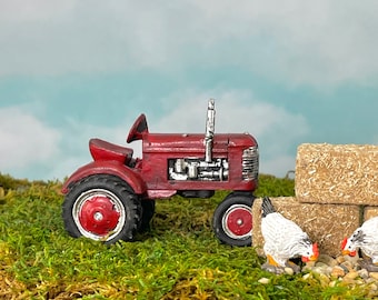 Miniature Tractor, Mini Hay Straw Bales, Chickens Hen, Fairy Garden Accessories, tiny gravel Farm miniatures, barn supplies terrarium supply