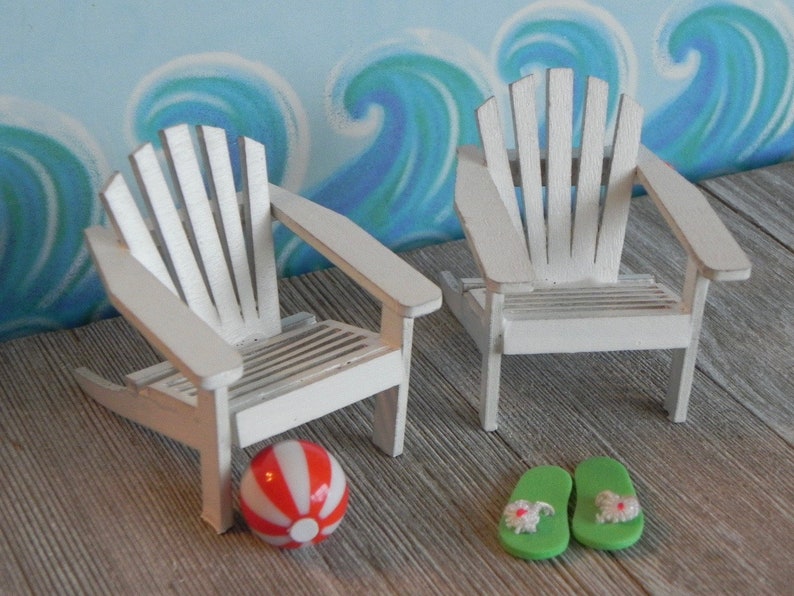 Beach Miniatures Chair Adirondack Watermelon Umbrella Etsy