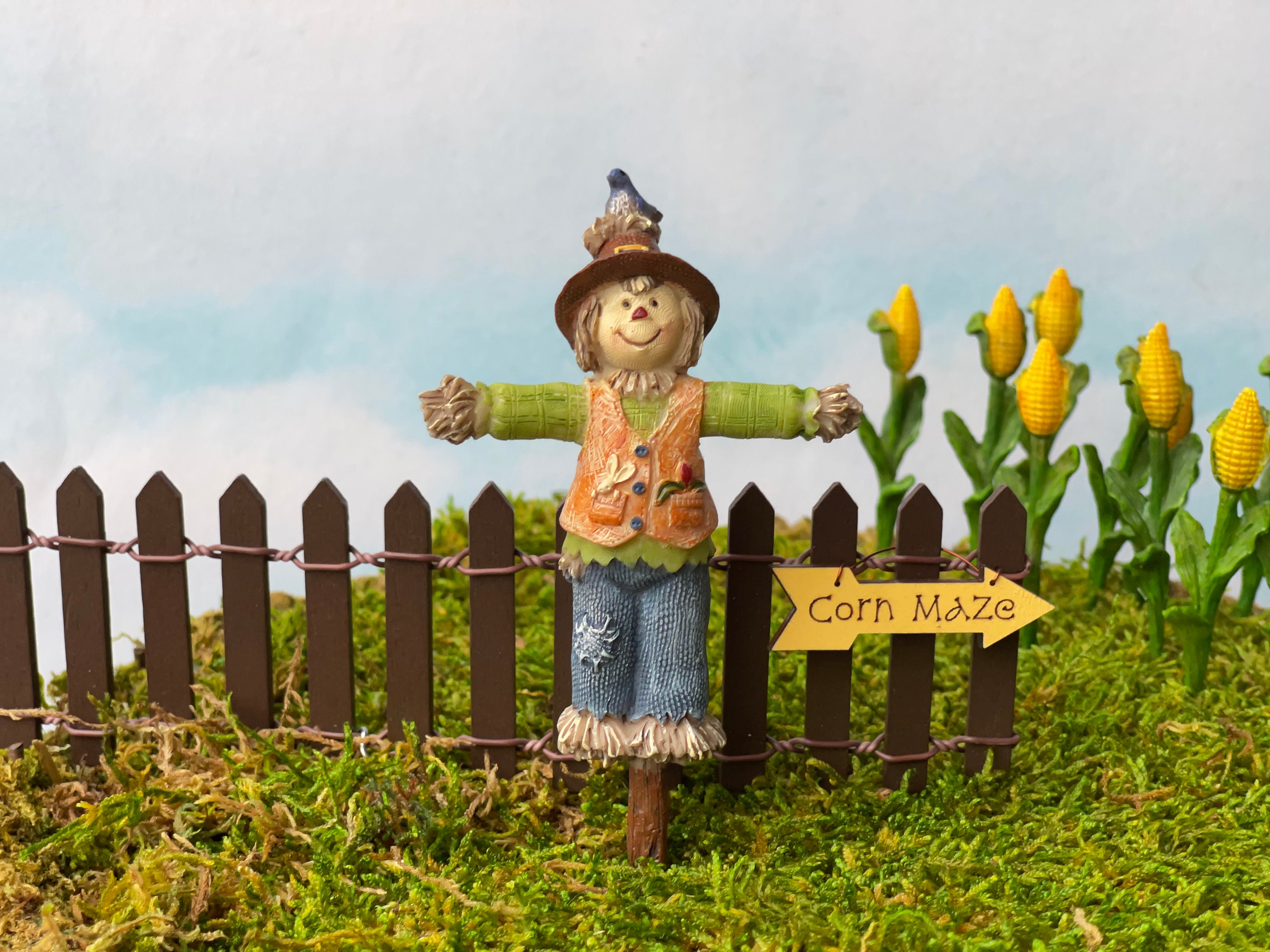 Autumn Miniatures, Fall Minis, Corn Maze Miniature Sign