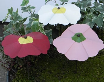 ONE Fairy Garden Accessories metal flower umbrella - miniature fairy garden supplies - terrarium supply - beach garden umbrella