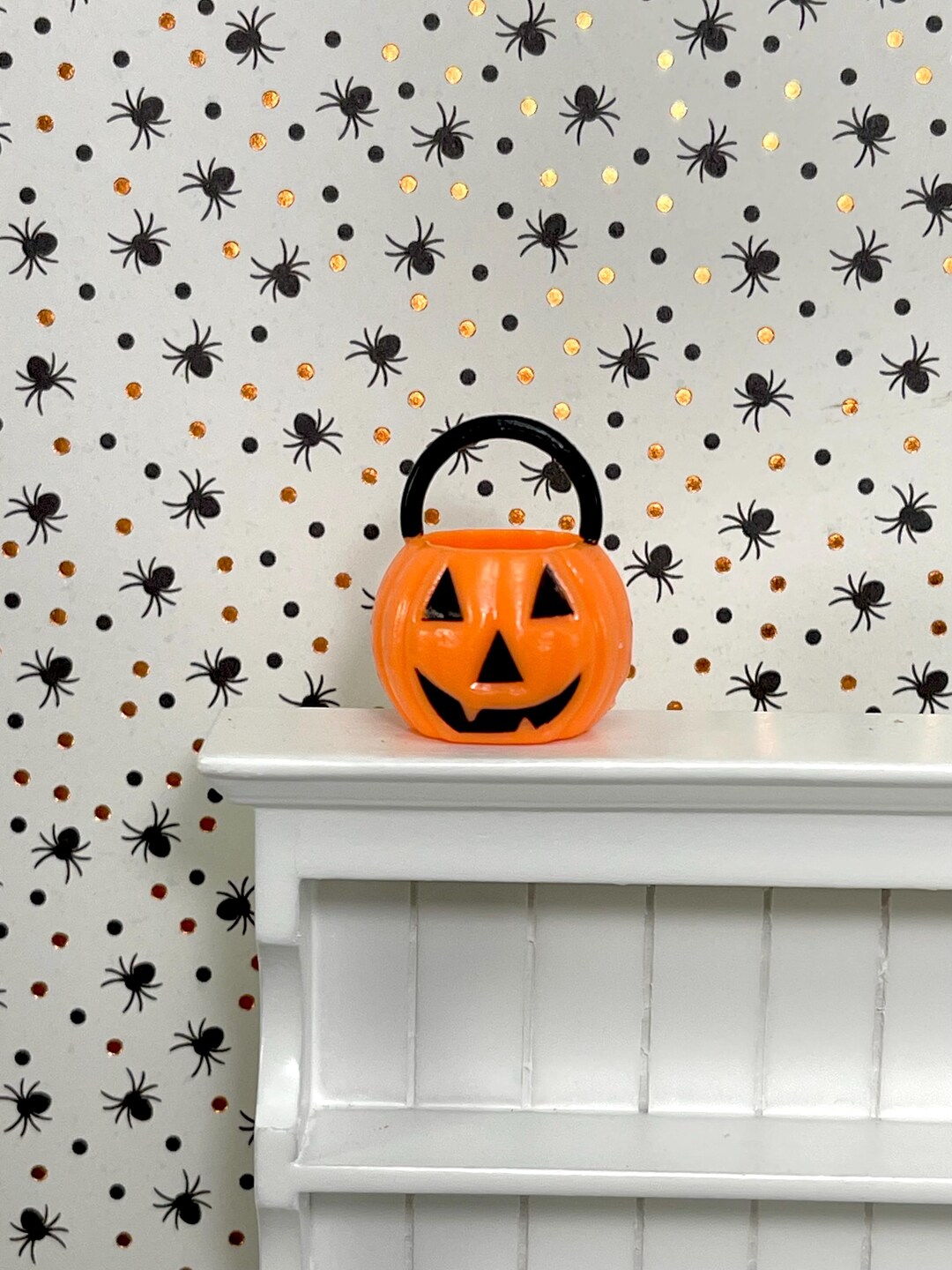 Miniature Jack-o-lantern, Halloween Dollhouse Pumpkin Jack O Lantern ...