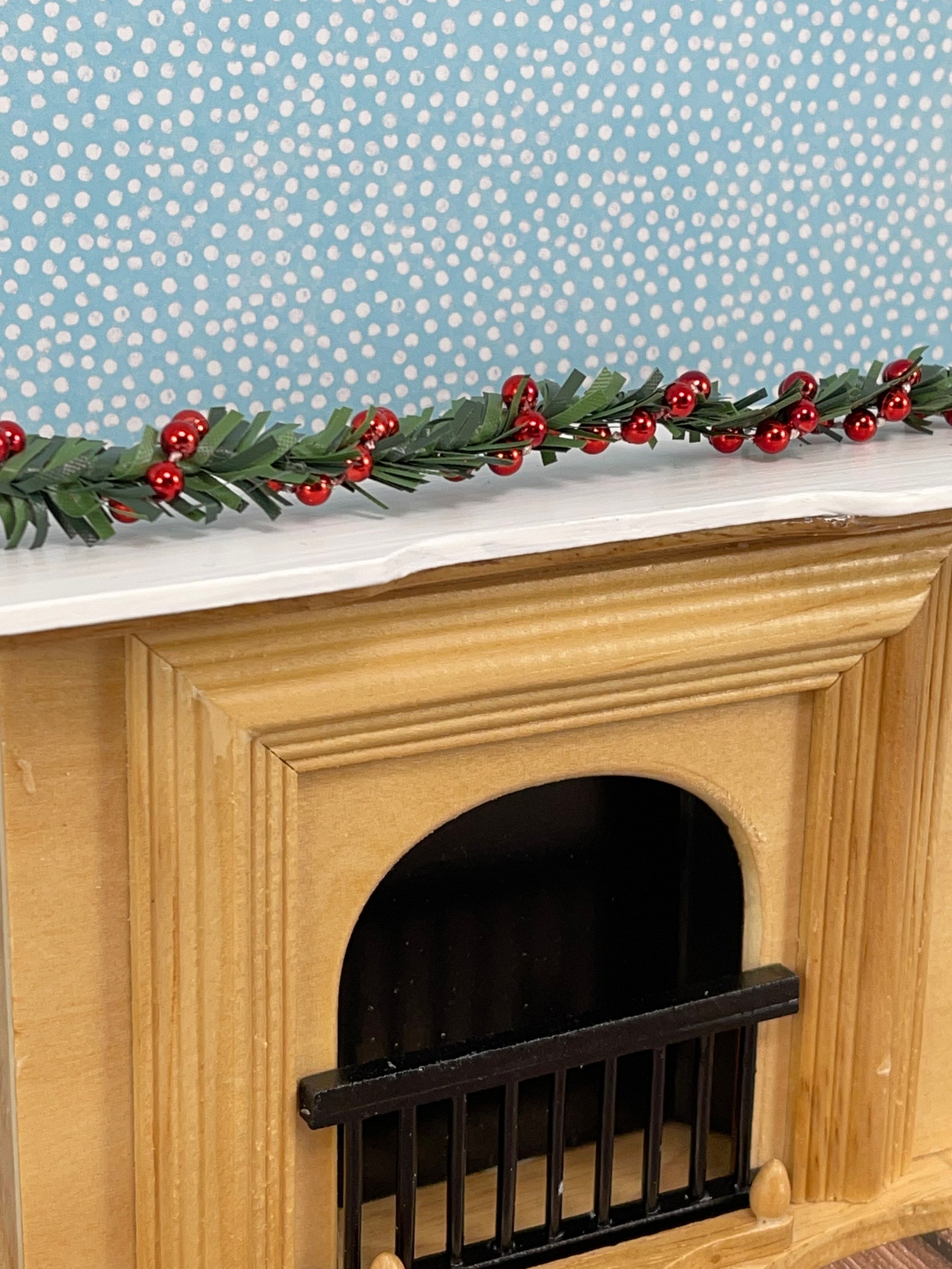 Miniature Christmas Garland Artificial Pine Wired Roping With - Etsy