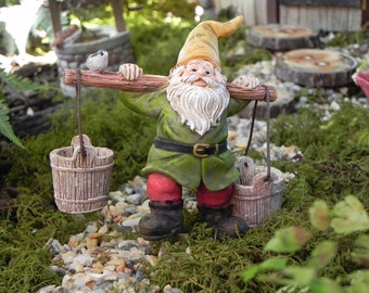 Miniature Gnome fairy garden accessories - buckets - fairy accessory - fairy garden supplies - figurine - miniature well bucket gnome garden