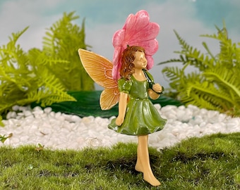 Fairy Parasol Stroll, Figurine, Miniature Garden Accessories