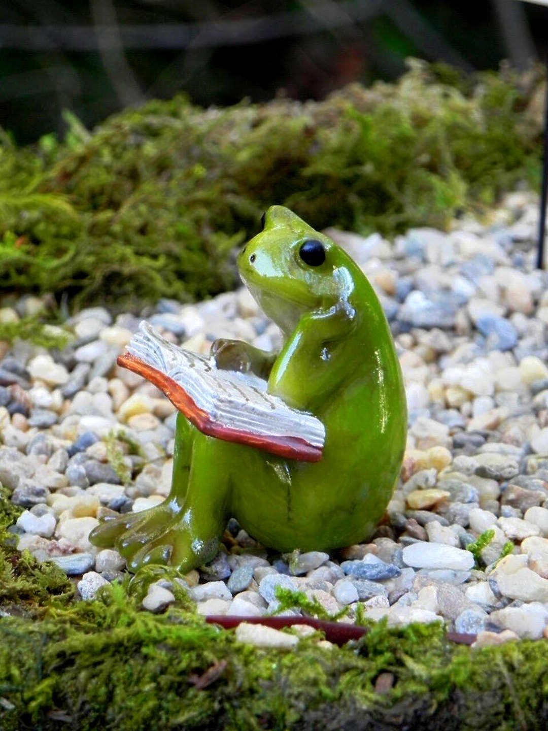 Miniature Frog Fairy Garden Accessory, Miniature White Bench ...