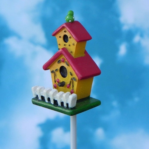 Fairy Garden Birdhouse Miniature Mini Bird House Accessories Etsy