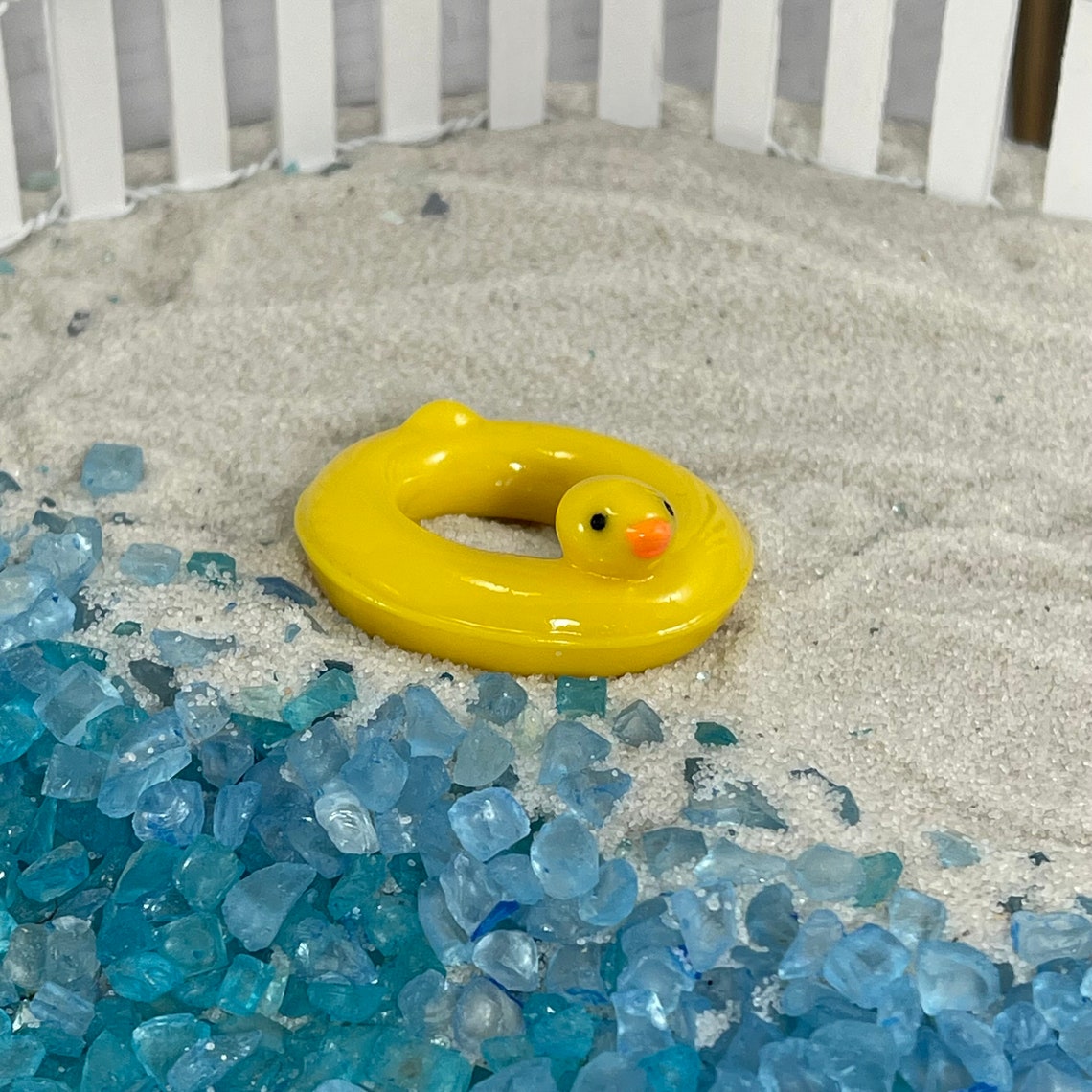 Miniature Float, Duck Floatie, Doll Accessory, Fairy Garden, Beach ...