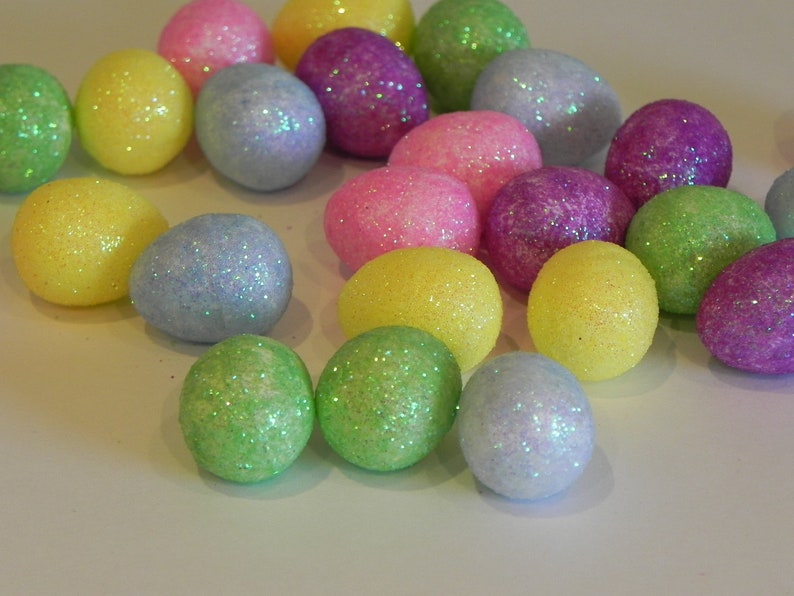 Miniature Easter Eggs glitter foam eggs fairy garden Etsy