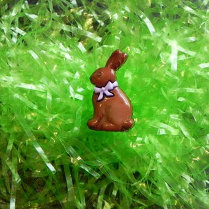 Miniature Easter Chocolate Bunny Made of Acrylic, Flat Back, Fairy ...