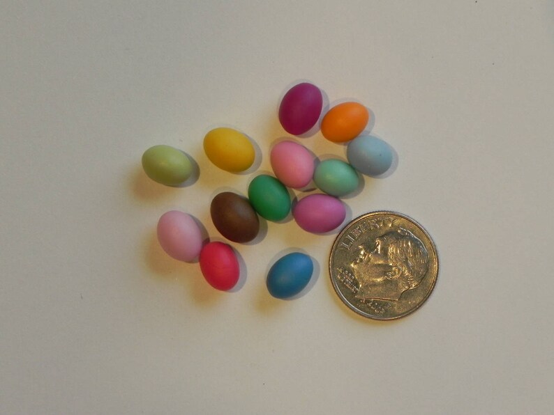 Miniature Easter Eggs assorted colors 5 10 or 20 polymer Etsy