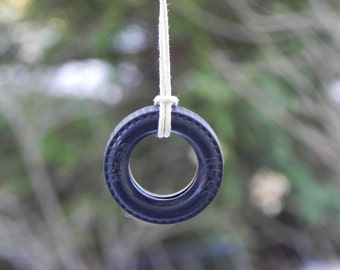 Tire Swing miniature accessories for fairy garden, terrarium, miniature garden, or dollhouse playground