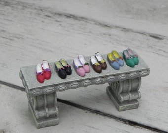 TINY Fairy Shoes ONE PAIR - fairy garden accessories - fairy slippers - dollhouse supplies - pixie shoes - miniature garden accessory