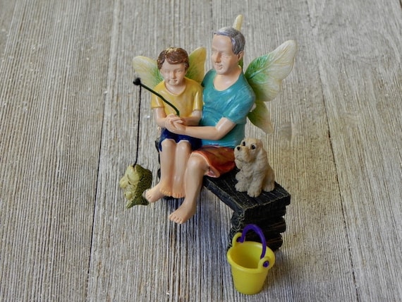 Fishing Grandpa Miniature Fairy Figurine, Terrarium Supply, Fairy Garden  Accessories, Miniature Fishing Pole, Fishing With Grandpa -  Canada