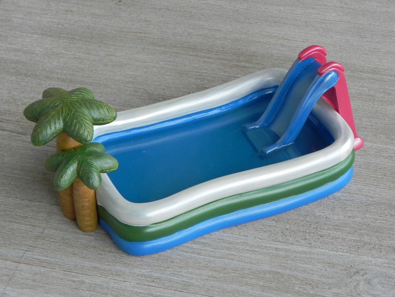 Miniature Dollhouse FAIRY GARDEN Accessories ~ Mini Swimming Pool Slide