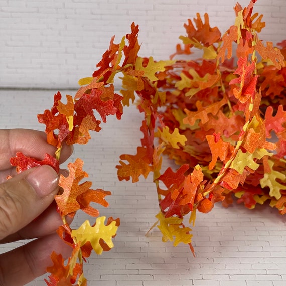 SUQ I OME Fall Maple Leaf Garland – 6 Feet Artificial Autumn Leaves, Thanksgiving & Fall Decor For Home, Garden, Party, Craft