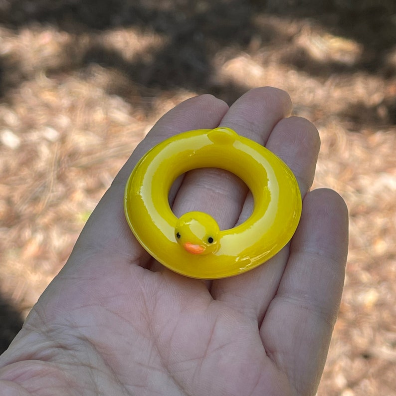 Miniature Float, Duck Floatie, Doll Accessory, Fairy Garden, Beach ...