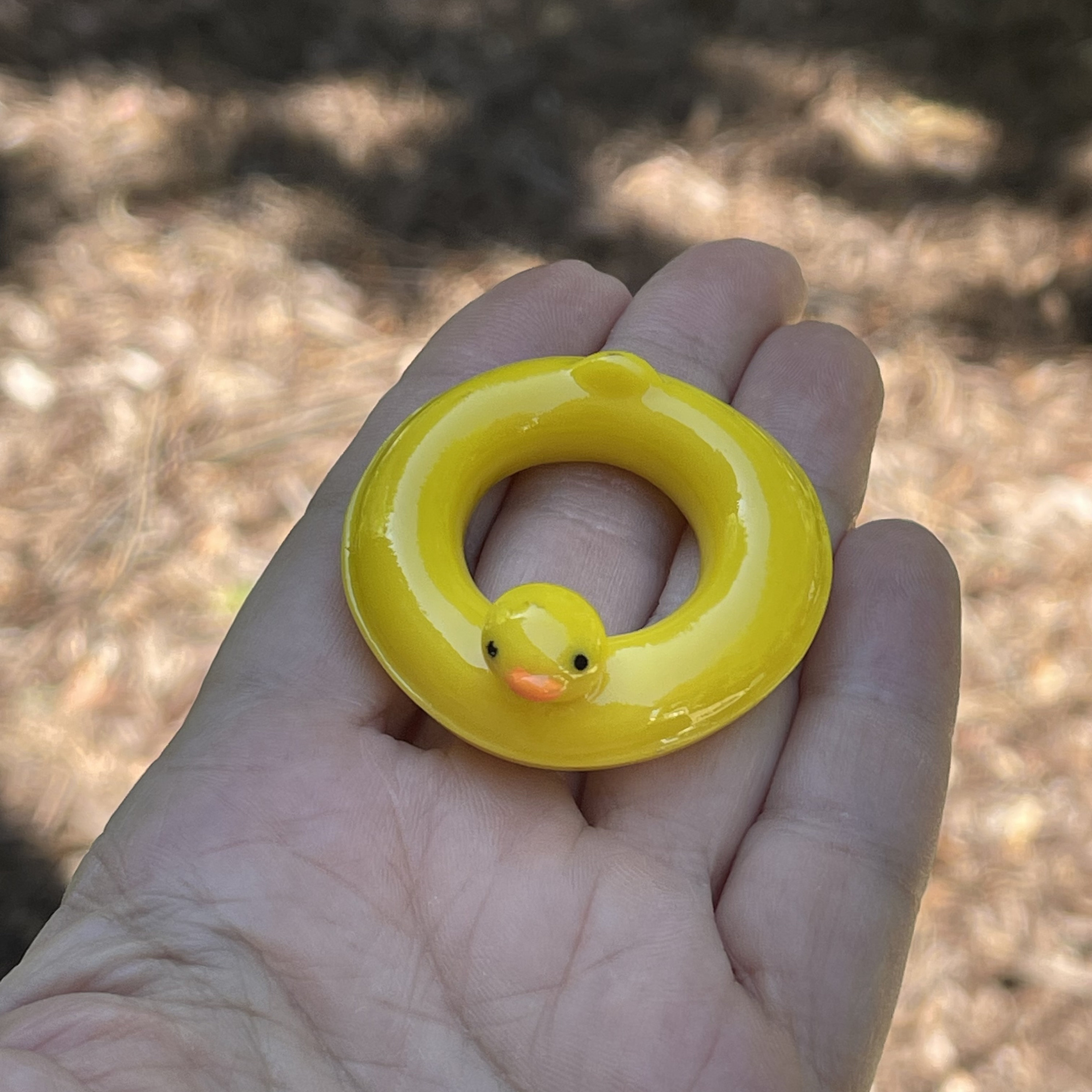 Miniature Float, Duck Floatie, Doll Accessory, Fairy Garden, Beach ...