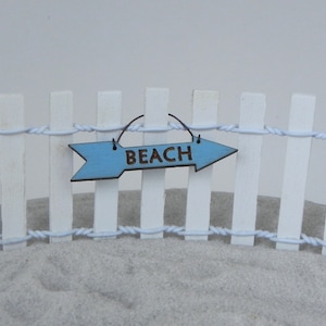 Beach Fairy Garden - Handcrafted Sign - Miniature Accessories, Terrarium Accessory, Beach wedding - Fairy Supplies - Miniature garden supply